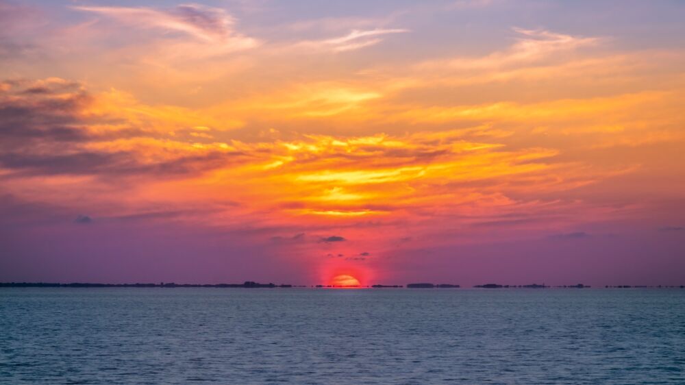 Zonsondergang Noordzee