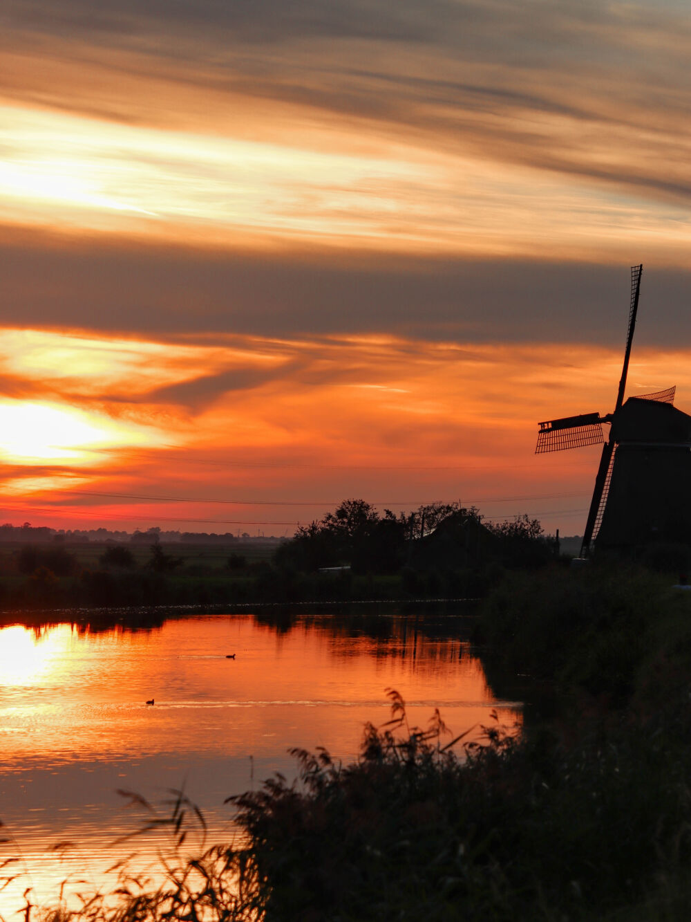 Windmill by sunset 