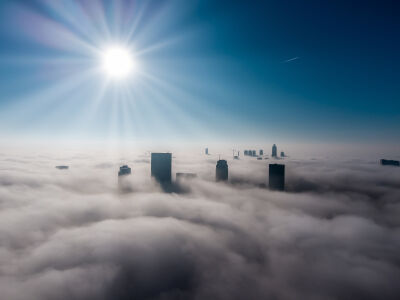 Rotterdam above the Clouds