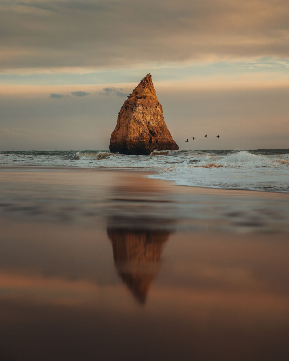 Shark fin rock, Algarve beach