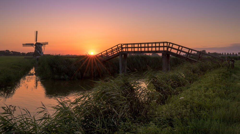 Zonsondergang op het Hoge Land