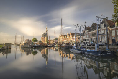 Gouden uur op de haven in Hoorn