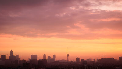 Skyline Rotterdam Sunrise
