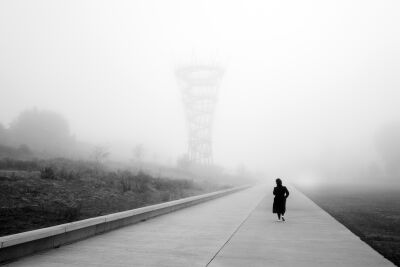 mist in het spoorpark