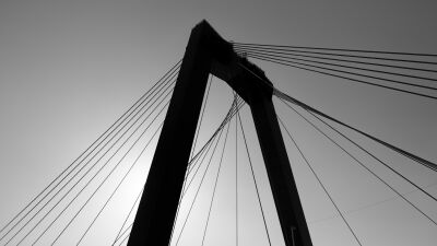 Willemsbrug in zwart-wit