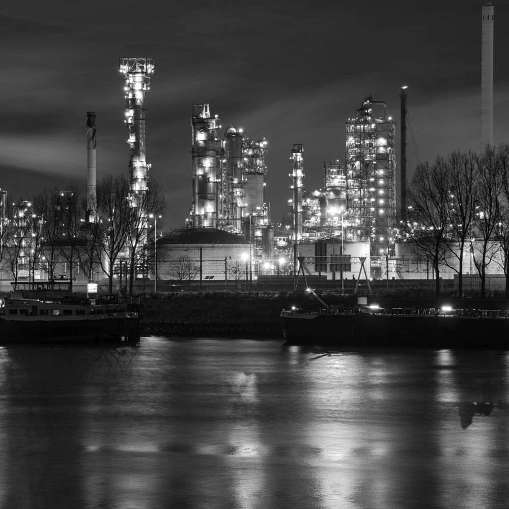 Blik op Shell - B&W