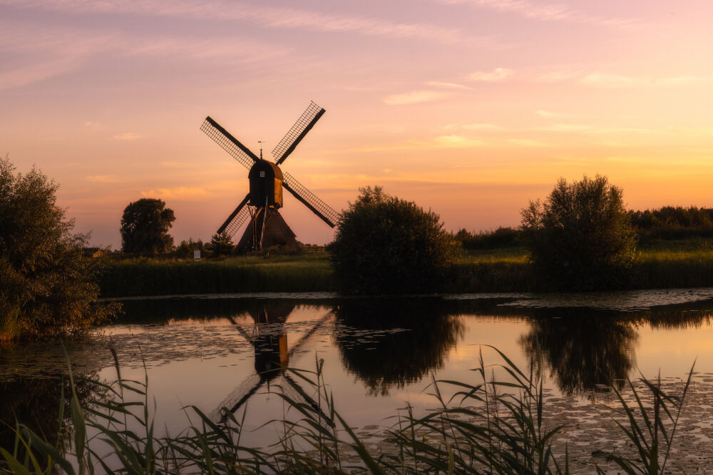 Zandwijkse Molens Zonsondergang