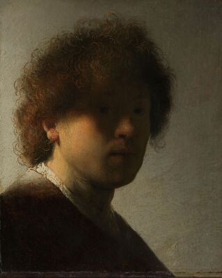 Zelfportret van Rembrandt van Rijn uit ca.1628